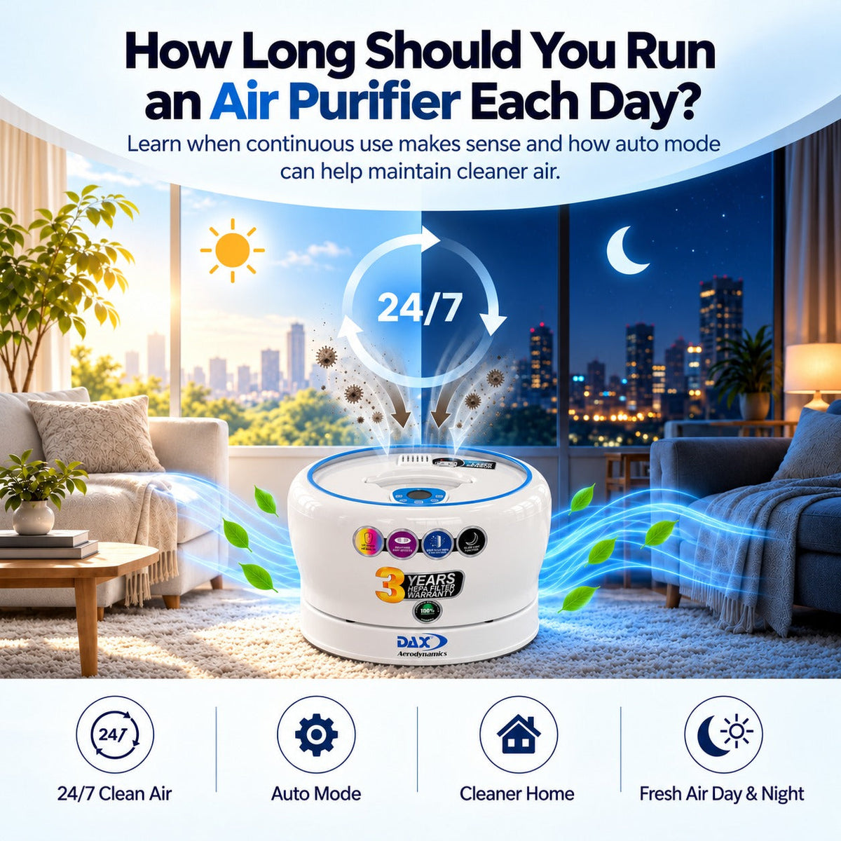 How Long Should You Run an Air Purifier Each Day?